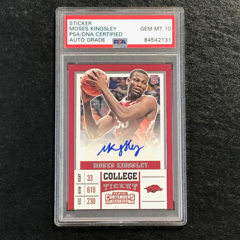 2017-18 Contenders Draft Picks #98 Signed Card AUTO 10 PSA Slabbed RC Arkansas Razorbacks