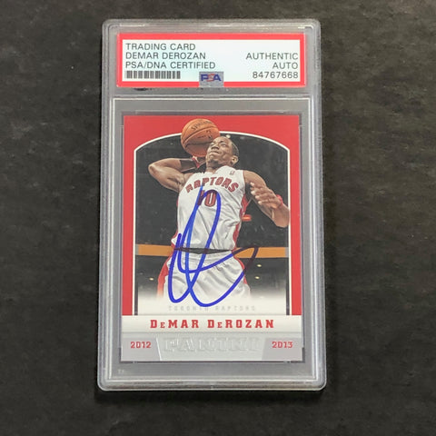 2012-13 Panini #45 DeMar DeRozan Signed Card AUTO PSA Slabbed Raptors