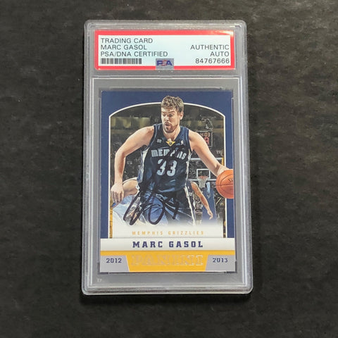 2012-13 Panini Basketball #110 Marc Gasol Signed Card AUTO PSA Slabbed Grizzlies