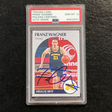 2021-22 Chronicles Hoops Draft Picks #59 Franz Wagner Signed Card AUTO 10 PSA Slabbed Michigan