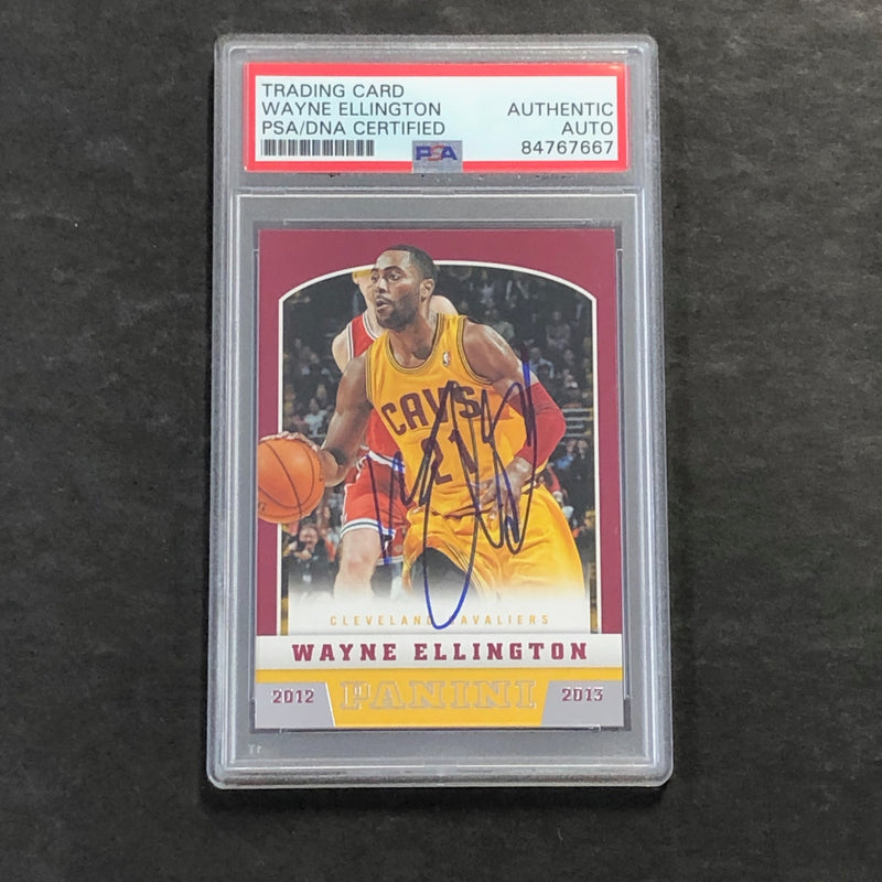 2012-13 Panini Basketball #172 Wayne Ellington Signed Card AUTO PSA Slabbed Cavaliers