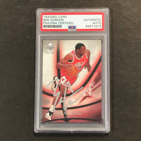2006-07 Upper Deck Sweet Shot #10 Ben Gordon Signed Card AUTO GRADE 10 PSA Slabbed Bulls