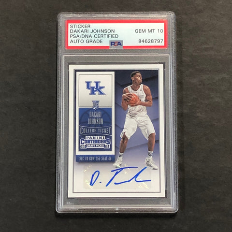 2015-16 Panini Contenders Draft Picks #113 Dakari Johnson Signed Card AUTO GRADE 10 PSA Slabbed RC Thunder