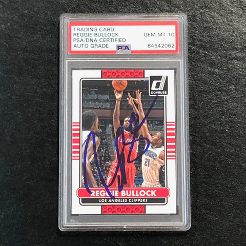 2014-15 Donruss #135 Reggie Bullock Signed Card PSA Slabbed Auto 10 Clippers