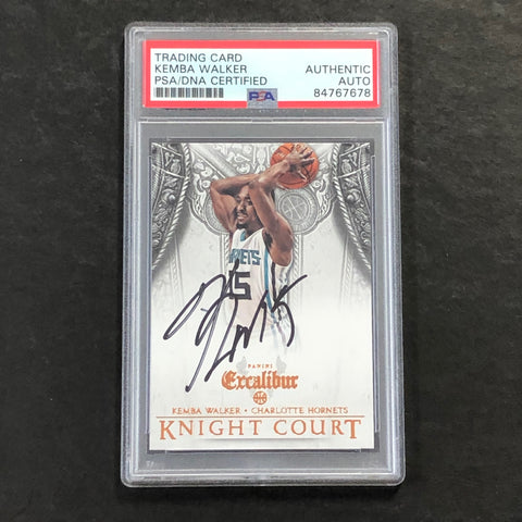 2014-15 Panini Excalibur #29 Kemba Walker Signed Card AUTO PSA Slabbed Hornets