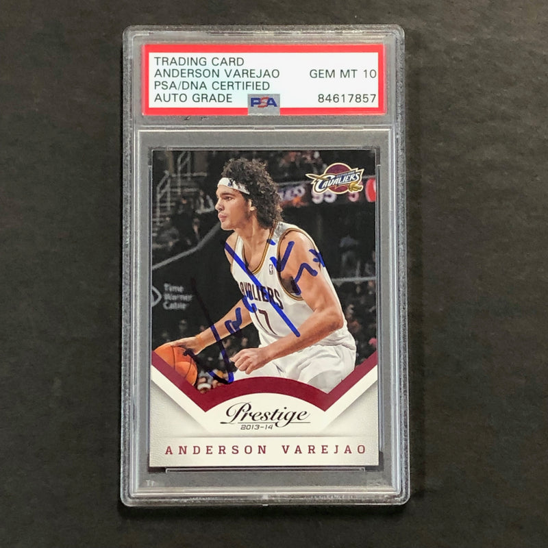 2013-14 Panini Prestige #8 Anderson Varejao Signed Card AUTO 10 PSA Slabbed Cavaliers