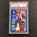1991-92 Fleer All Star Team #212 Dominique Wilkins Signed Card AUTO 10 PSA Slabbed Hawks
