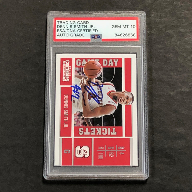 2017 Panini Contenders Draft Picks #8 Dennis Smith Jr. Signed Card AUTO 10 PSA Slabbed