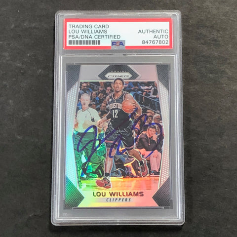 2017-18 Panini Prizm #218 Louis Lou Williams Signed Card AUTO PSA Slabbed Clippers