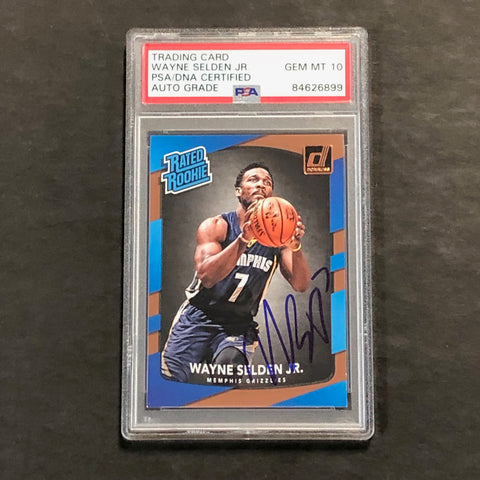 2017-18 Donruss Rated Rookie #153 Wayne Selden Signed Card AUTO PSA Slabbed RC Grizzlies
