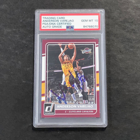 2015-16 Panini Donruss #174 Anderson Varejao Signed Card AUTO GRADE 10 PSA Slabbed Cavaliers