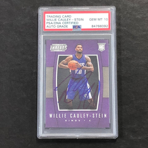 2015-16 Panini Threads #207 Willie Cauley-Stein Signed Card AUTO 10 PSA Slabbed RC Kings