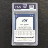 2019-20 NBA Hoops #187 Rudy Gobert Signed Card AUTO 10 PSA Slabbed Jazz