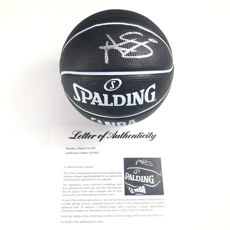 Anfernee Simons Signed Mini Basketball PSA/DNA Portland Trailblazers Autographed
