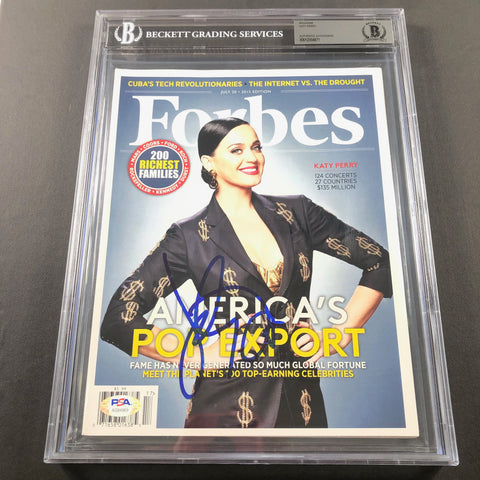 Katy Perry Signed Forbes Magazine PSA/DNA Beckett Encapsulated