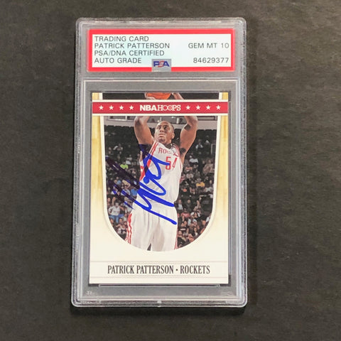 2011-12 NBA Hoops #74 Patrick Patterson Signed Card AUTO 10 PSA/DNA Slabbed Rockets