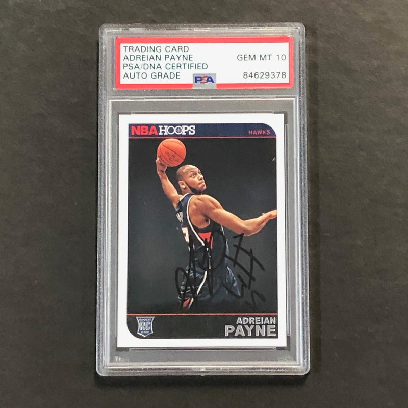 2014-15 Panini NBA Hoops #274 Adreian Payne Signed Card AUTO 10 PSA Slabbed RC Hawks
