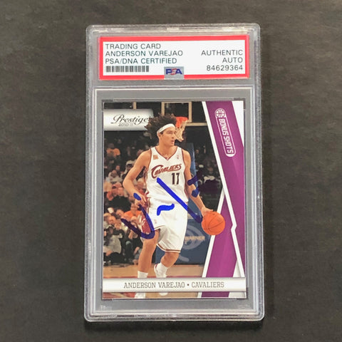 2010-11 Panini Prestige #17 Anderson Varejao Signed Card AUTO PSA Slabbed Cavaliers