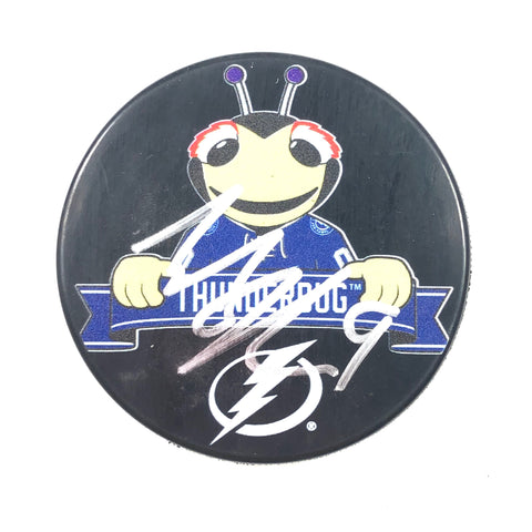 TYLER JOHNSON signed Hockey Puck PSA/DNA Tampa Bay Lightning Autographed