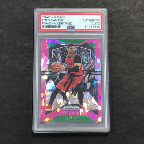 2019-20 Panini Prizm #212 Enes Kanter Signed AUTO PSA Slabbed Celtics