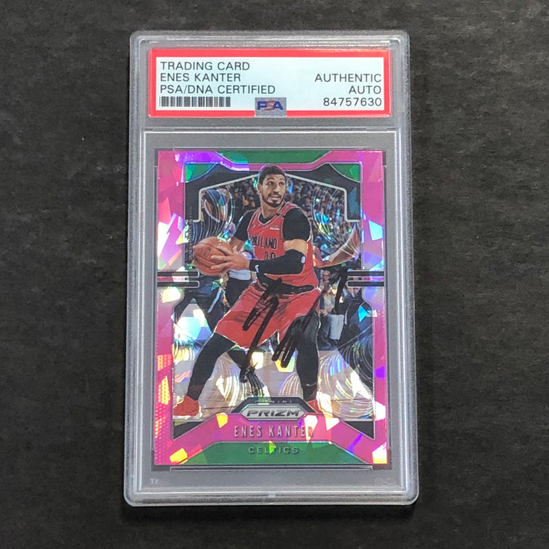 2019-20 Panini Prizm #212 Enes Kanter Signed AUTO PSA Slabbed Celtics