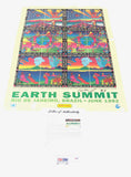 Peter Max signed 24x34 Poster PSA/DNA LOA Earth Summit
