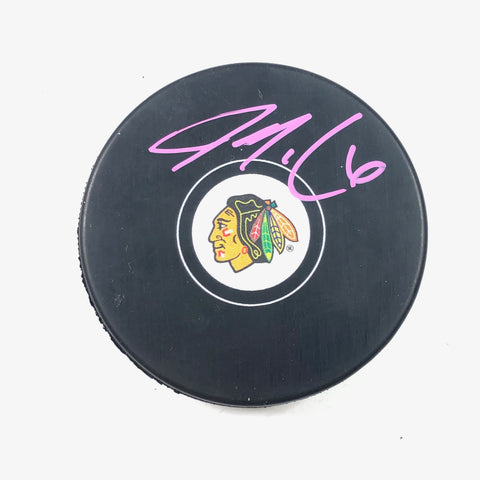 JAKE McCABE signed Hockey Puck PSA/DNA Chicago Blackhawks Autographed