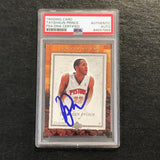 2007-08 Artifacts Basketball #26 Tayshaun Prince Signed Card AUTO PSA Slabbed Pistons