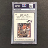 1990 NBA Panini Hoops Player Edition #354 Jerry Sloan Signed Card AUTO GRADE 10 PSA Slabbed Jazz