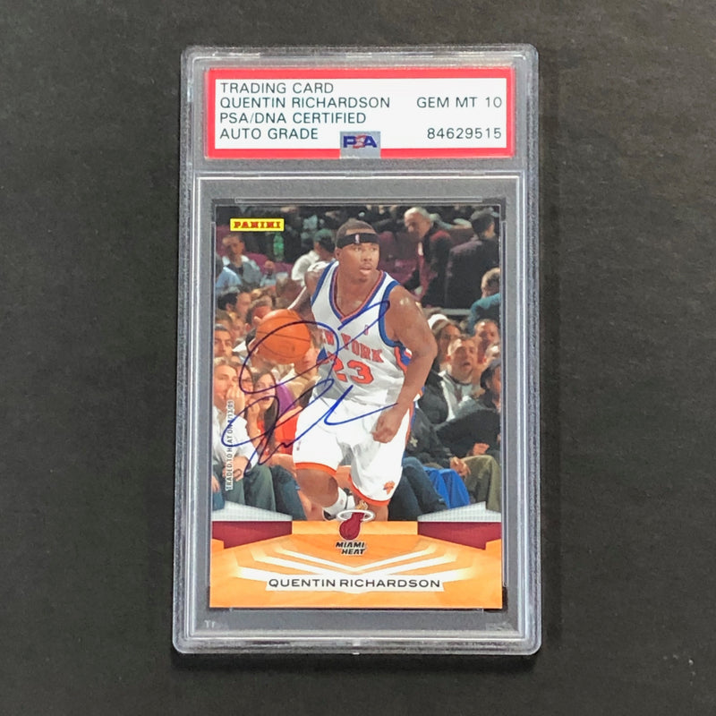 2009-10 Panini Basketball #216 Quentin Richardson Signed Card AUTO 10 PSA Slabbed Clippers
