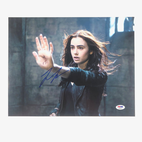 Lily Collins signed 11x14 photo PSA/DNA Autographed The Mortal Instruments
