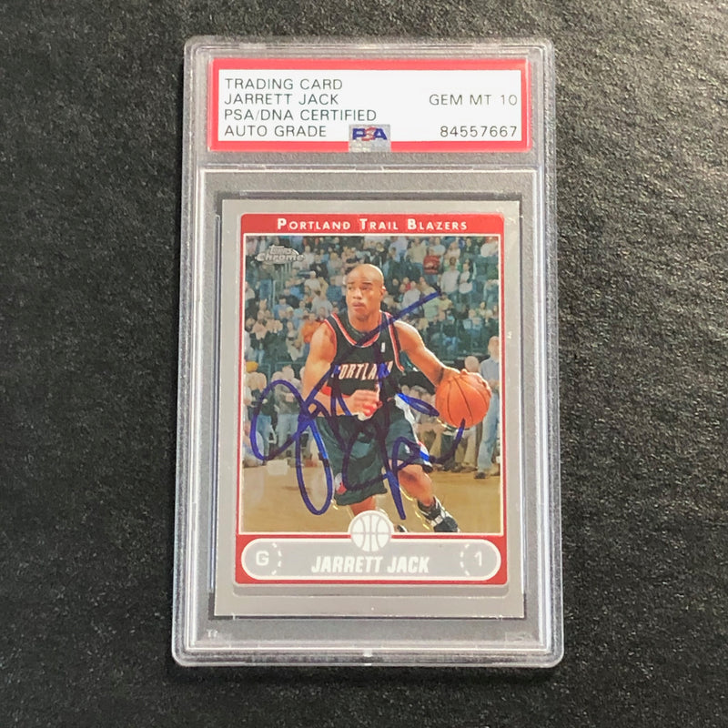 2006-07 Topps Chrome #110 Jarrett Jack Signed Card AUTO 10 PSA Slabbed Trail Blazers