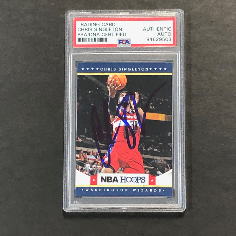 2012-13 Panini NBA Hoops #239 Chris Singleton Signed Card AUTO PSA Slabbed RC Wizards