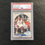 1990-91 NBA Hoops #187 Sidney Lowe Signed Card AUTO PSA Slabbed Timberwolves