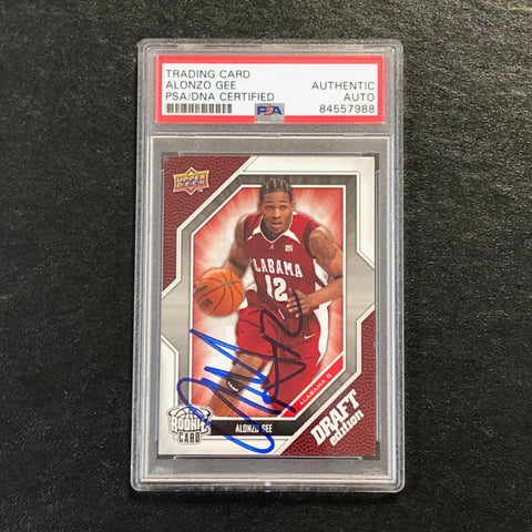 2009-10 Upper Deck Draft Edition #5 Alonzo Gee Signed Card AUTO PSA Slabbed RC Alabama