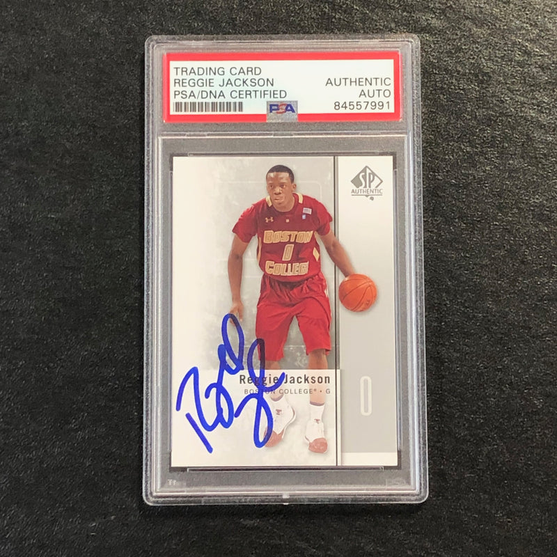 2011-12 SP Authentic #26 Reggie Jackson Signed Card Auto PSA/DNA Slabbed Boston College