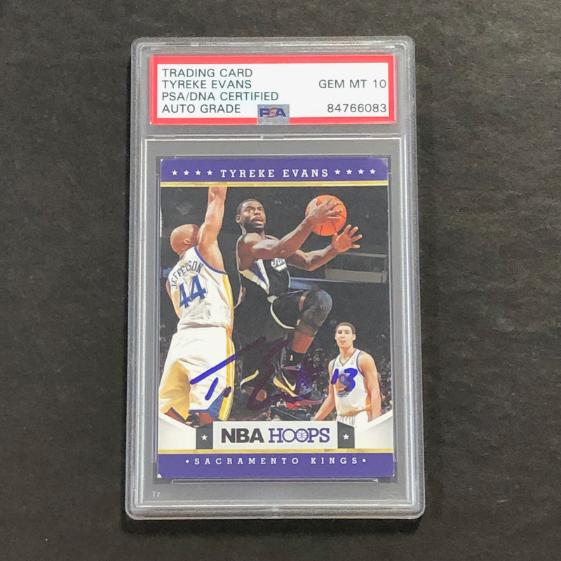 2012-13 Panini NBA Hoops #213 Tyreke Evans Signed Card AUTO 10 PSA Slabbed Kings