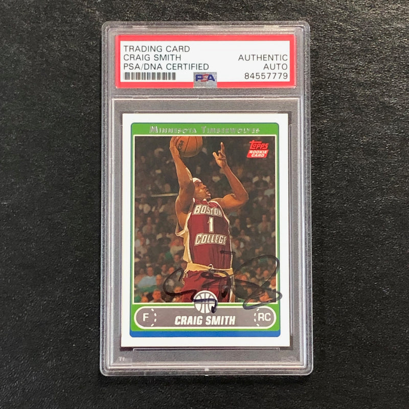 2006-07 Topps #227 Craig Smith Signed Card AUTO PSA Slabbed RC Timberwolves
