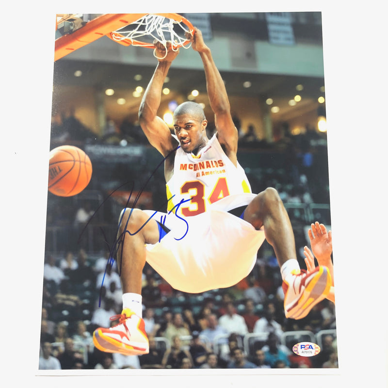 Derrick Favors signed 11x14 photo PSA/DNA Georgia Tech Autographed