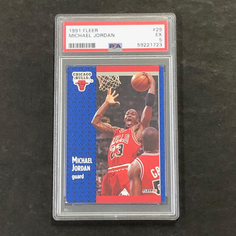 1991 Fleer #29 Michael Jordan PSA 5 EX Bulls