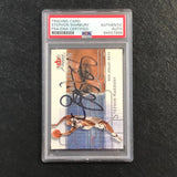 2000-01 Fleer Focus Arena Vision #AV15 Stephon Marbury Signed Card AUTO PSA Slabbed Nets