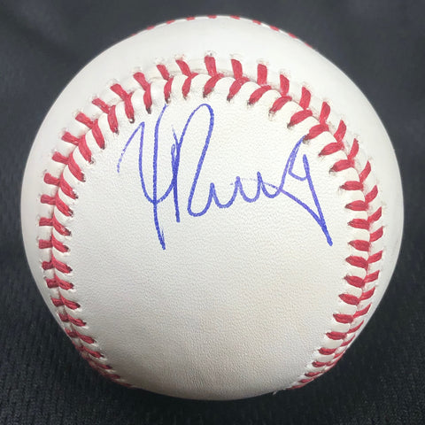 Yasiel Puig signed baseball PSA/DNA Cleveland autographed