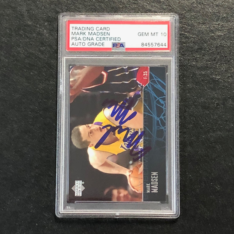 2003-04 Upper Deck Basketball #162 Mark Madsen Signed Card AUTO 10 PSA Slabbed Timberwolves