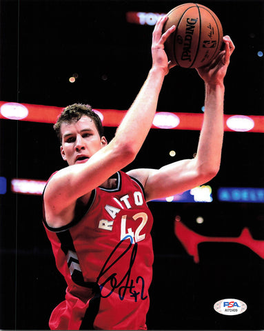 JAKOB POELTL signed 8x10 photo PSA/DNA Toronto Raptors Autographed