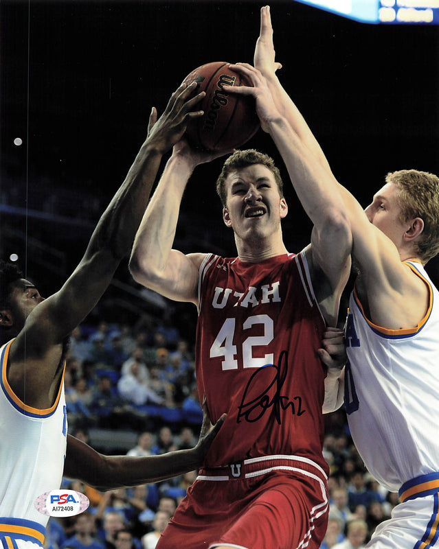 Jakob Poeltl signed 8x10 photo PSA/DNA Utah Utes Autographed
