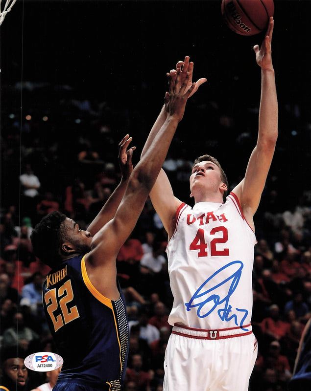 Jakob Poeltl signed 8x10  photo PSA/DNA Utah Utes Autographed