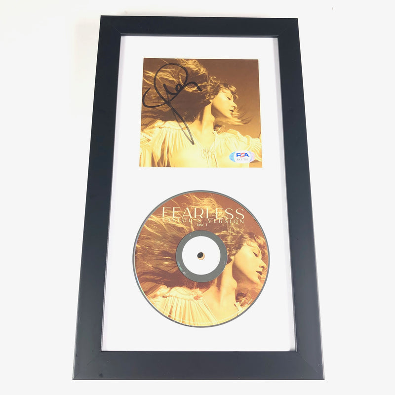 Taylor Swift Fearless Signed CD Cover Framed PSA/DNA Autographed