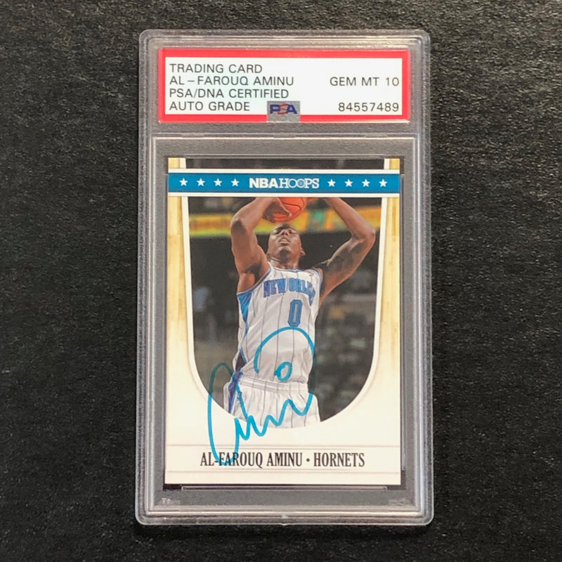 2011-12 NBA Hoops #86 Al-Farouq Aminu Signed Card AUTO 10 PSA Slabbed Hornets