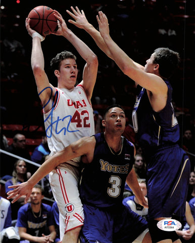 Jakob Poeltl signed 8x10 photo PSA/DNA Utah Utes Autographed