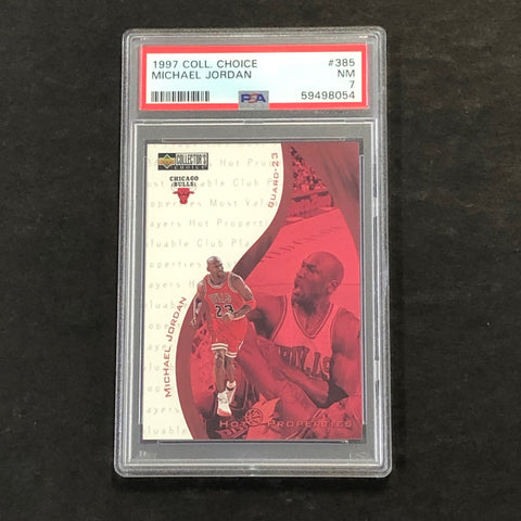 1997 Coll. Choice #385 Michael Jordan PSA 7 NM Bulls